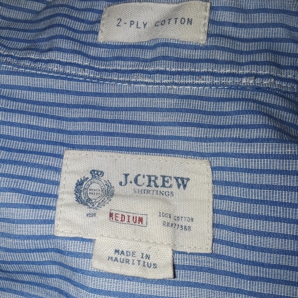 J. Crew Slim Fit Button Down Shirt Size Medium Blue - Picture 3 of 3